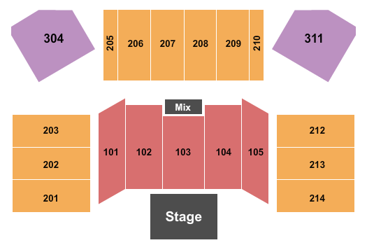 Hard Rock Live at the Etess Arena Coral Reefer Band Seating Chart